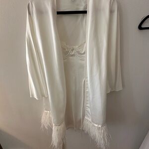 Siena slip (Kat the label) with Rya robe - bridal getting ready outfit